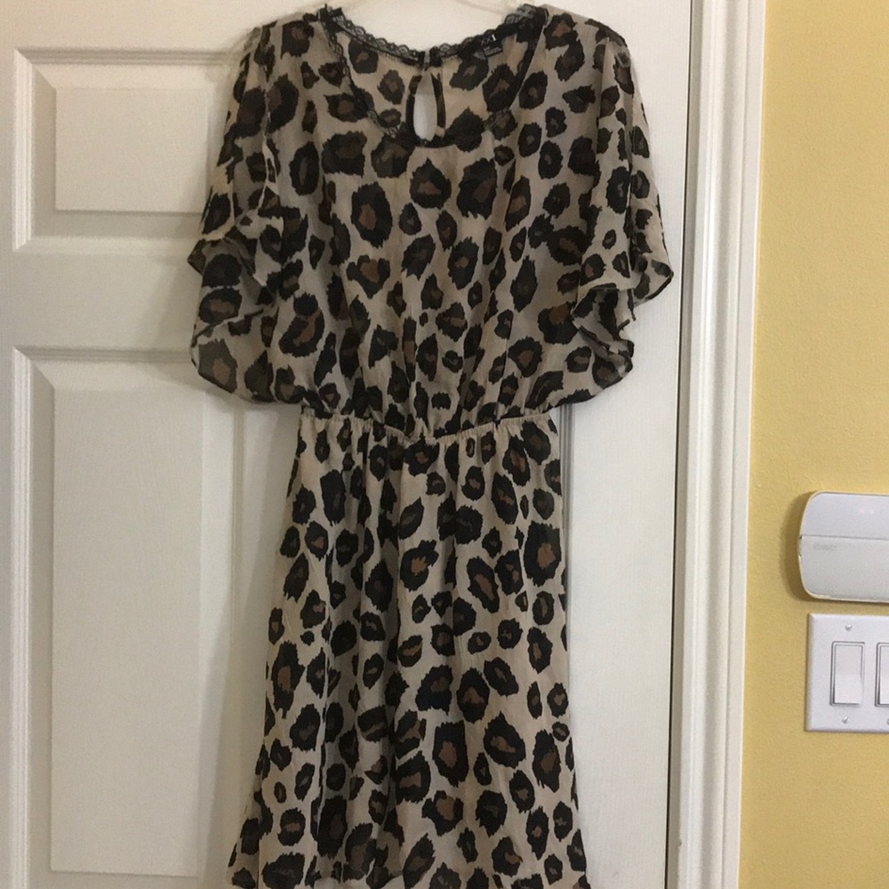 XXI brand, animal print, sheer, swim suit cover up
